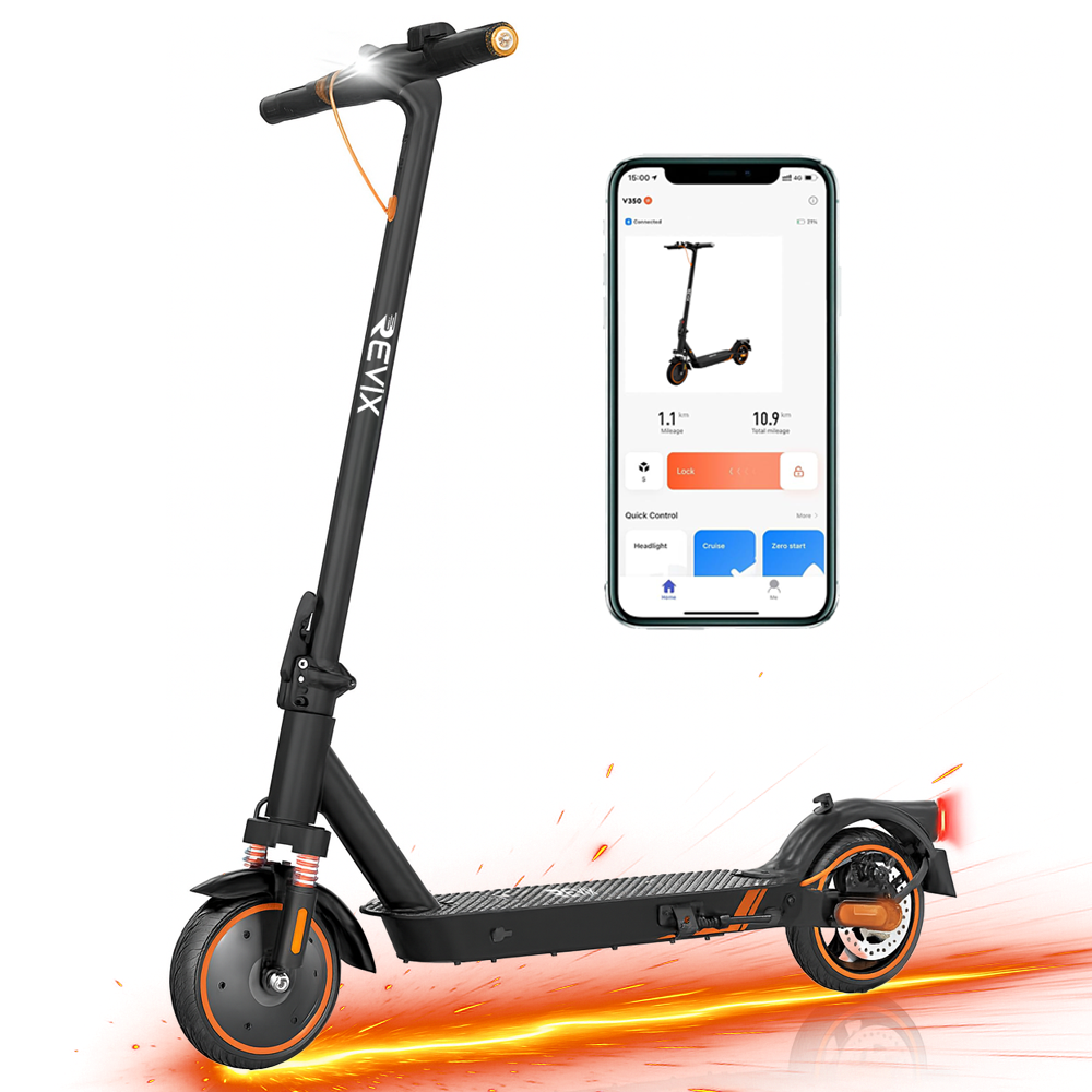 REVIX S350 Electric Scooter For Teens & Adults Foldable – White Background UK