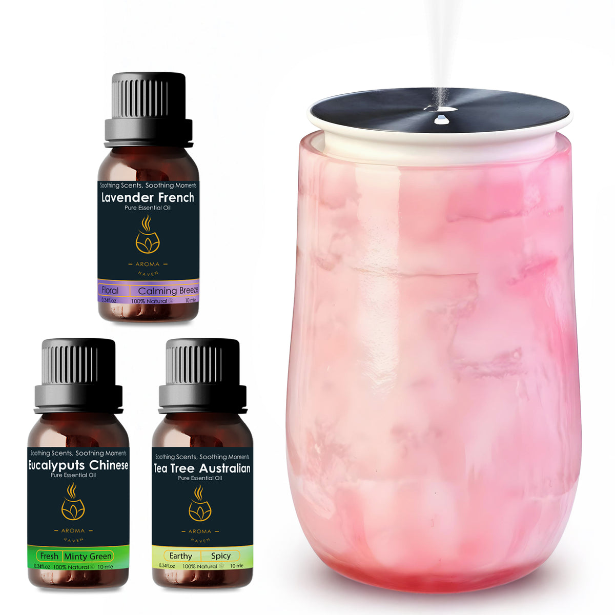 S5 Waterless Essential Oil Diffuser – Rechargeable Aromatherapy for Home, Office & Travel – View 1 UK