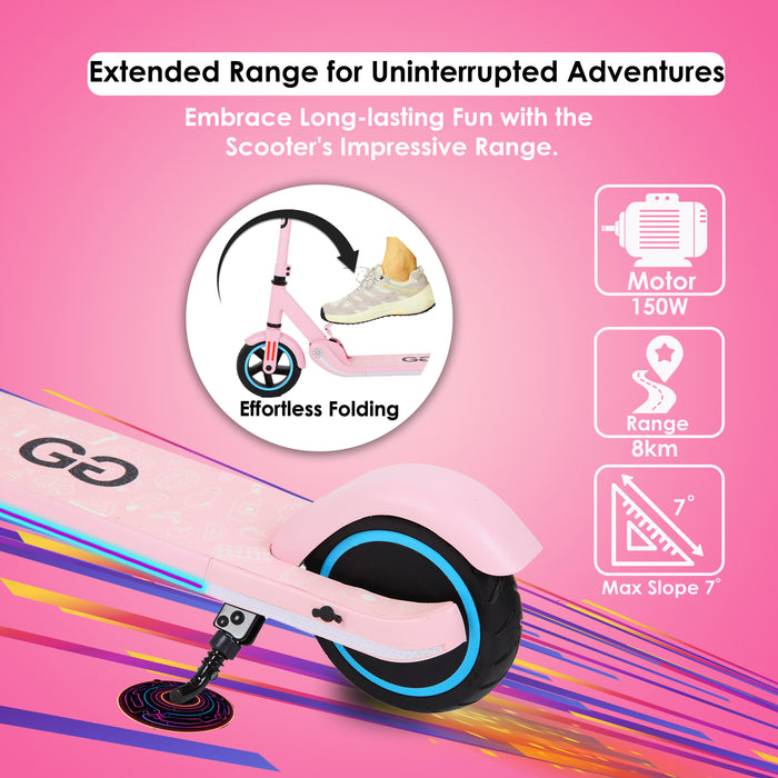 Princess Pink X1 Kids Electric Scooter
