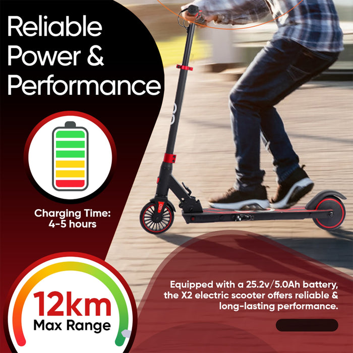 Midnight Red X2 Teenager Electric Scooter