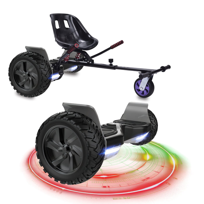 All Terrain Black Hoverboard + Hoverkart Bundle