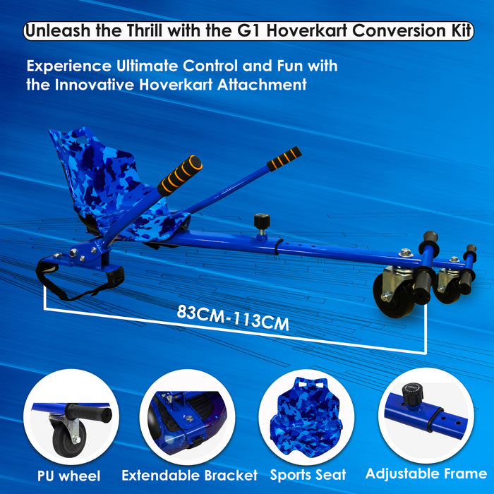 Camo Blue Hoverkart | Hoverboard Seat R1 | Buy UK Online Shop
