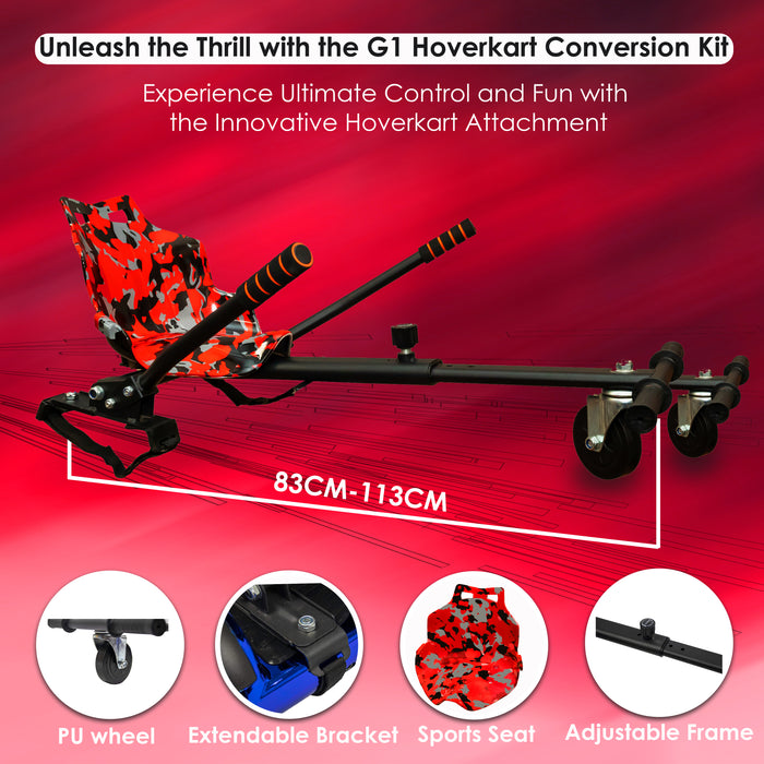 Red Camo Hoverkart | Classic GoKart For Hoverboards