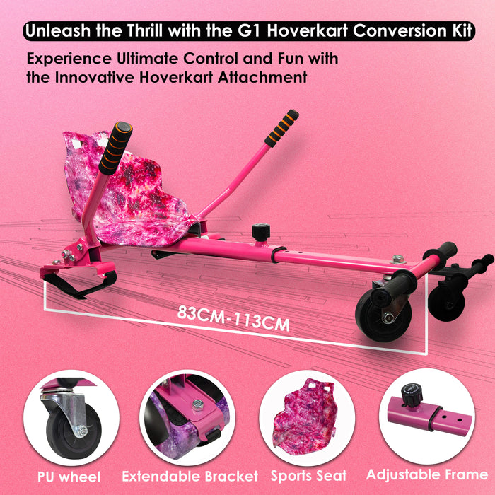 Cruise or Race in Style! UKs Pink Hoverboard & Go-Kart. Fast Shipping