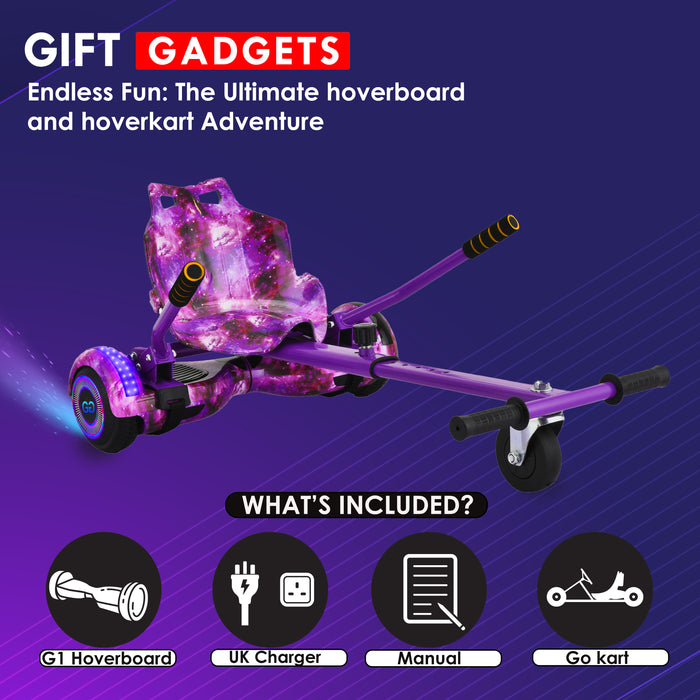HOVERBOARD & HOVERKART BUNDLES SET | GALAXY PURPLE