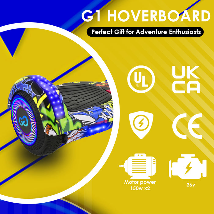 HOVERBOARD & HOVERKART BUNDLES SET | GRAFFITI YELLOW