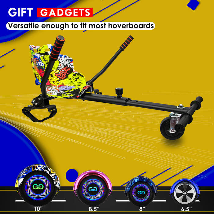 Graffiti Yellow Hoverkart Kart Frame Accessory | For Hoverboards