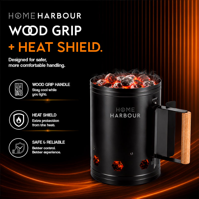 HeatRise Chimney Starter | Home Harbour Charcoal BBQ Starter