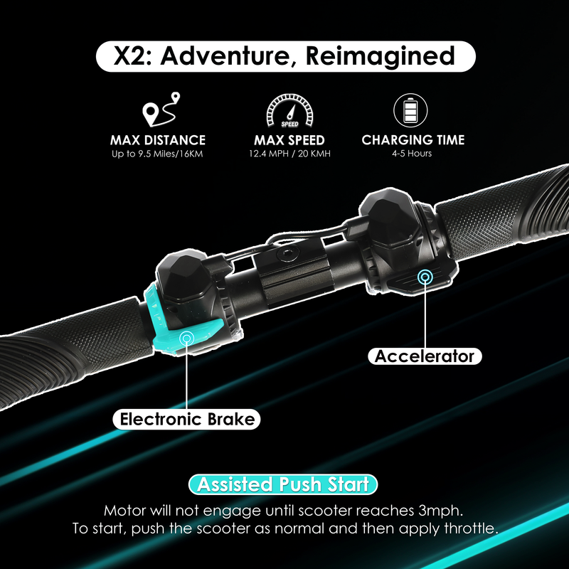 X2 Midnight Blue Teenager Electric Scooter