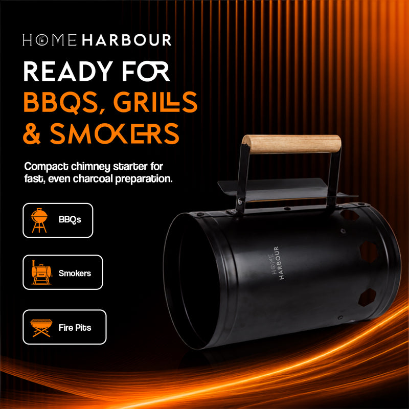 HeatRise Chimney Starter | Home Harbour Charcoal BBQ Starter