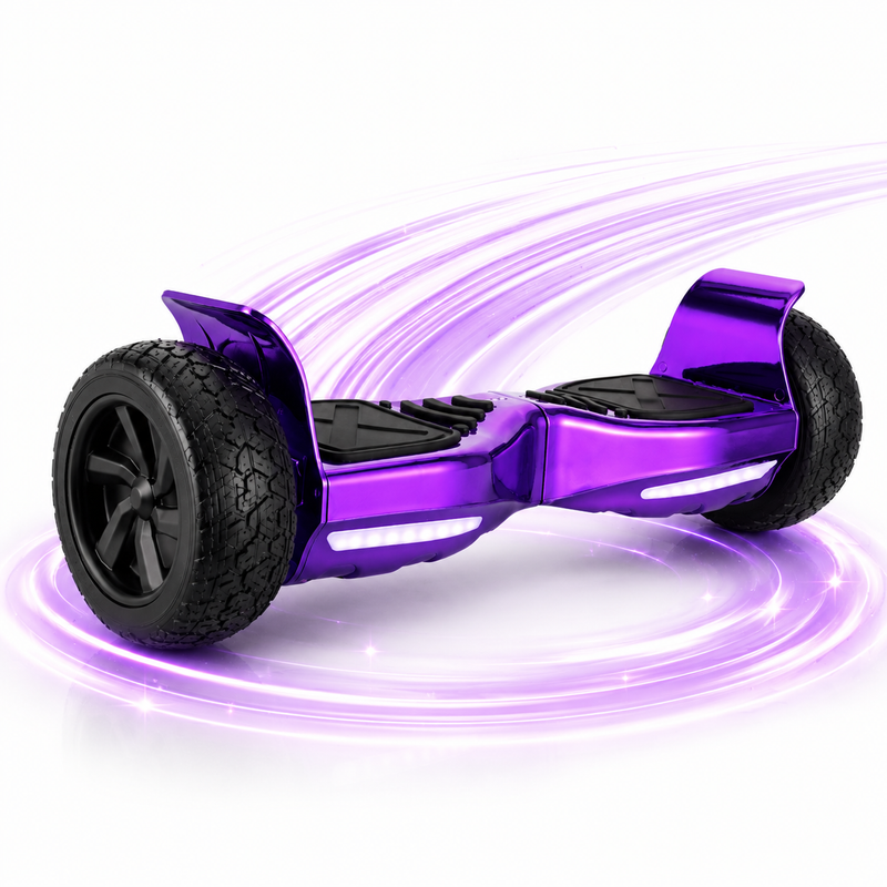 Off Road All Terrain Chrome Purple Hoverboard 8.5 inch – UK