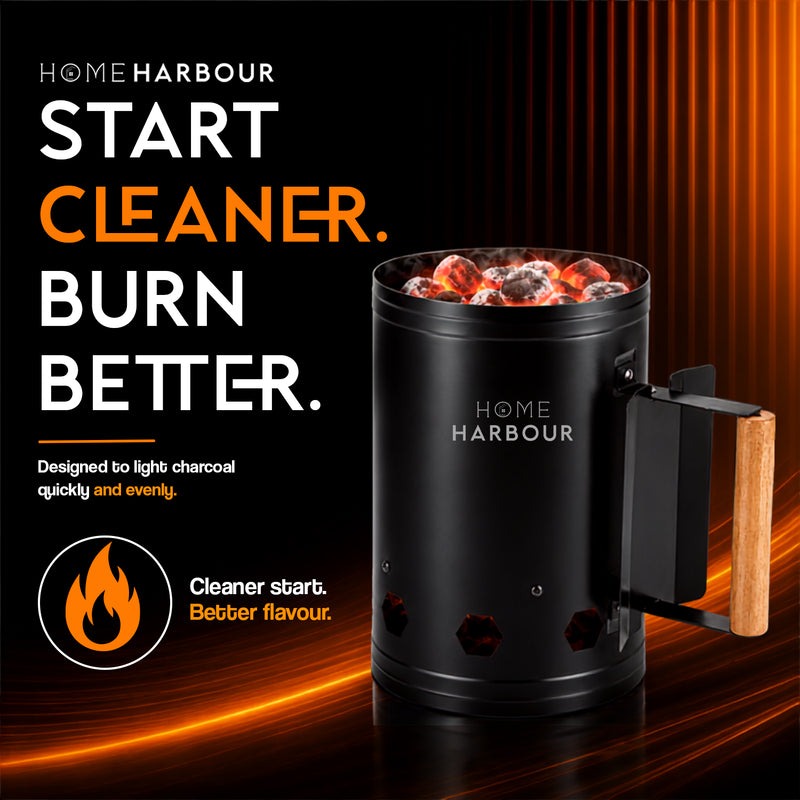 HeatRise Chimney Starter | Home Harbour Charcoal BBQ Starter