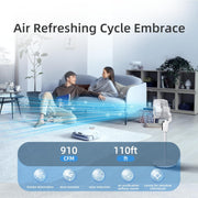 Home Harbour Breeze Motion Standing Fan – Quiet Oscillating Pedestal Fan with Remote Control – UK