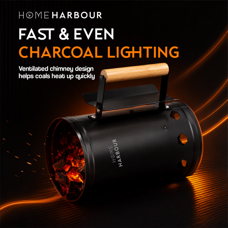 HeatRise Chimney Starter | Home Harbour Charcoal BBQ Starter
