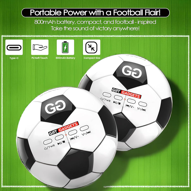 Touchline Pro Football Bluetooth Speaker – Portable 6W Mini Audio