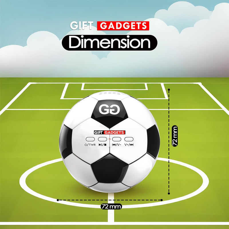 Touchline Pro Football Bluetooth Speaker – Portable 6W Mini Audio