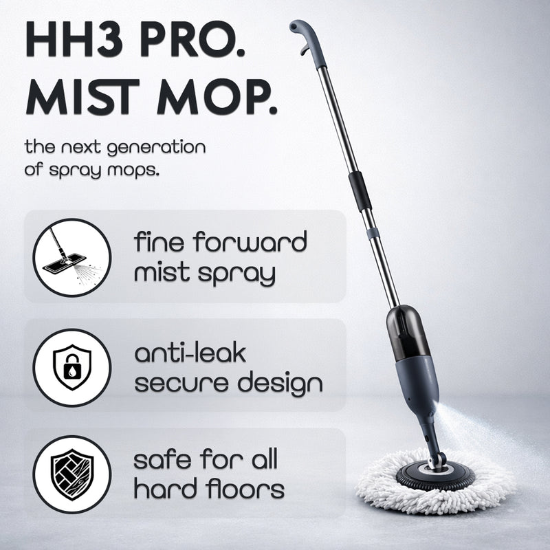 HH3 Pro Mist Mop Kit – 360° Floor Mop with Window Cleaner & Refillable Tank