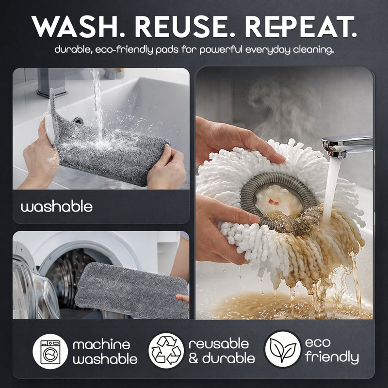 HH3 Pro Mist Mop Kit – 360° Floor Mop with Window Cleaner & Refillable Tank