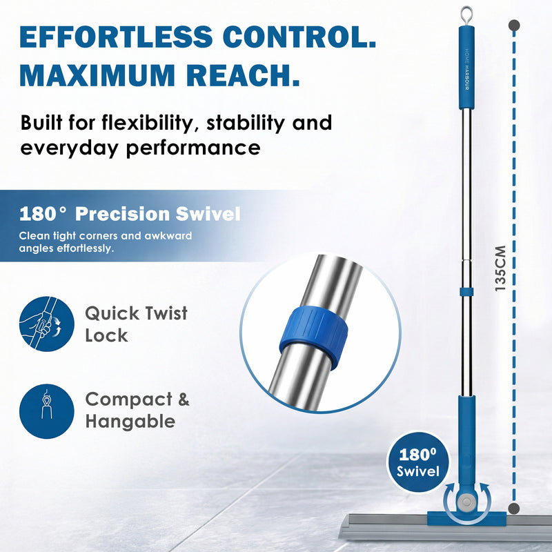 HH5 Telescopic Floor Squeegee & Pet Hair Remover – 50cm Adjustable Broom