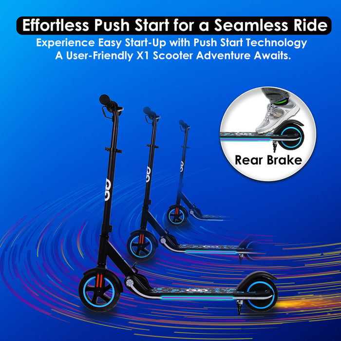 X1 Black Kids Electric Scooter