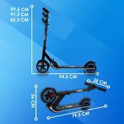 Detailed View of Handlebar Controls on X1 Black Electric Scooter