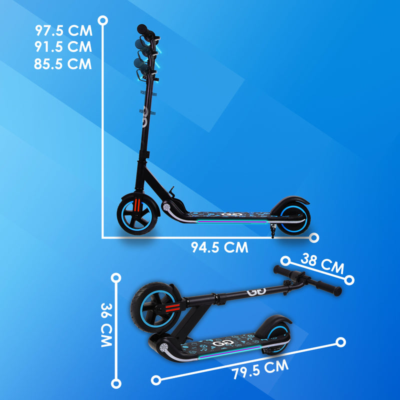 Detailed View of Handlebar Controls on X1 Black Electric Scooter