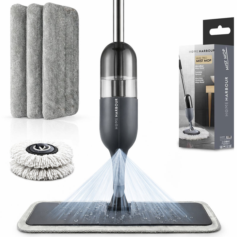 HH3 Pro Mist Mop Kit – 360° Floor Mop with Window Cleaner & Refillable Tank
