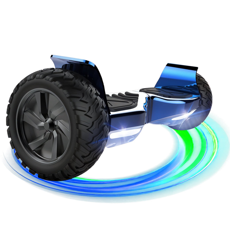 Off Road All Terrain Chrome Blue Hoverboard 8.5 inch