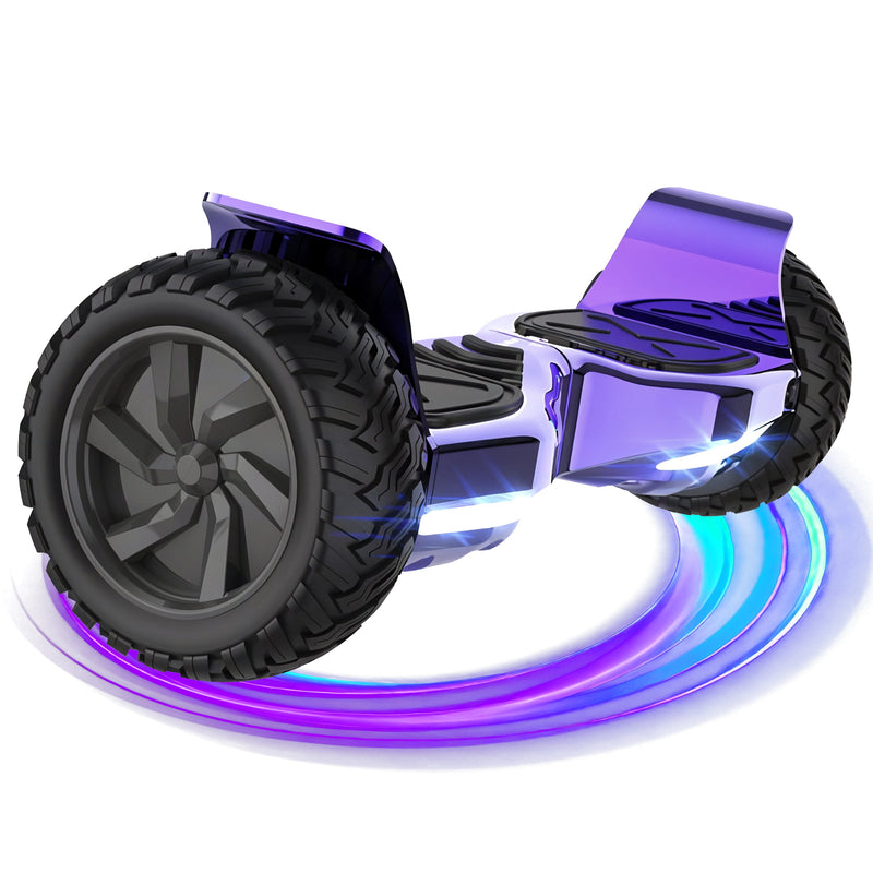 Off Road All Terrain Chrome Purple Hoverboard 8.5 inch