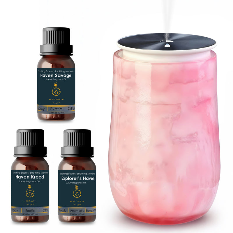 S5 Waterless Essential Oil Diffuser – Rechargeable Aromatherapy for Home, Office & Travel