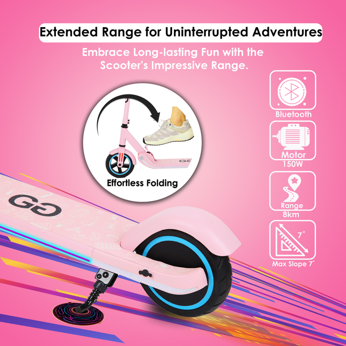 Enjoy Fun Rides with the Pink X1 Electric Scooter for Kids