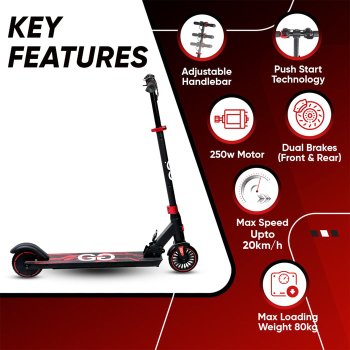 Midnight Red X2 Teenager Electric Scooter
