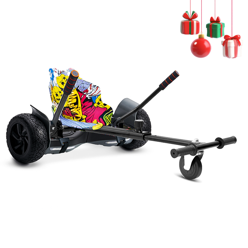 All Terrain Black Hoverboard + Hoverkart Bundle 8.5 inch