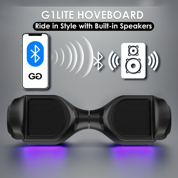 Streamline Black G1 Lite Bluetooth Hoverboard with Hover Kart