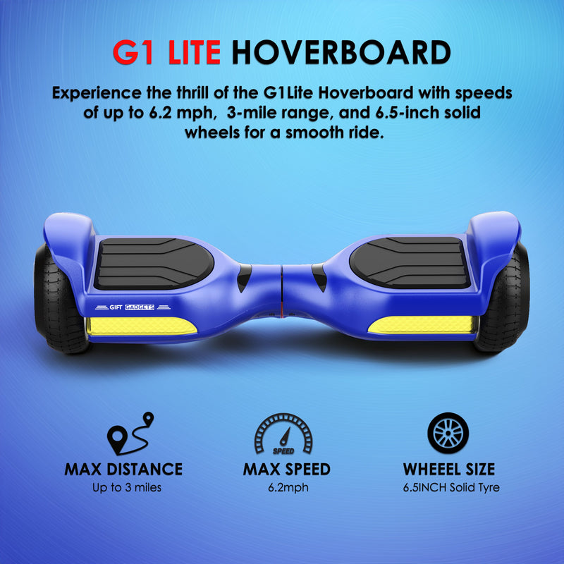 G1 Lite Azure Blue Hoverboard with Bluetooth