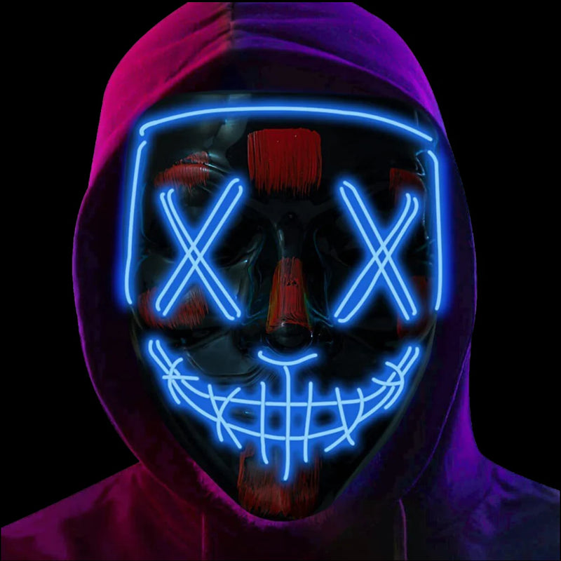 LED Light Up Halloween Purge Mask
