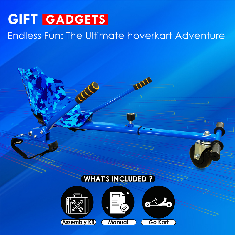 Camo Blue Hoverkart | Hoverboard Seat R1 | Buy UK Online Shop