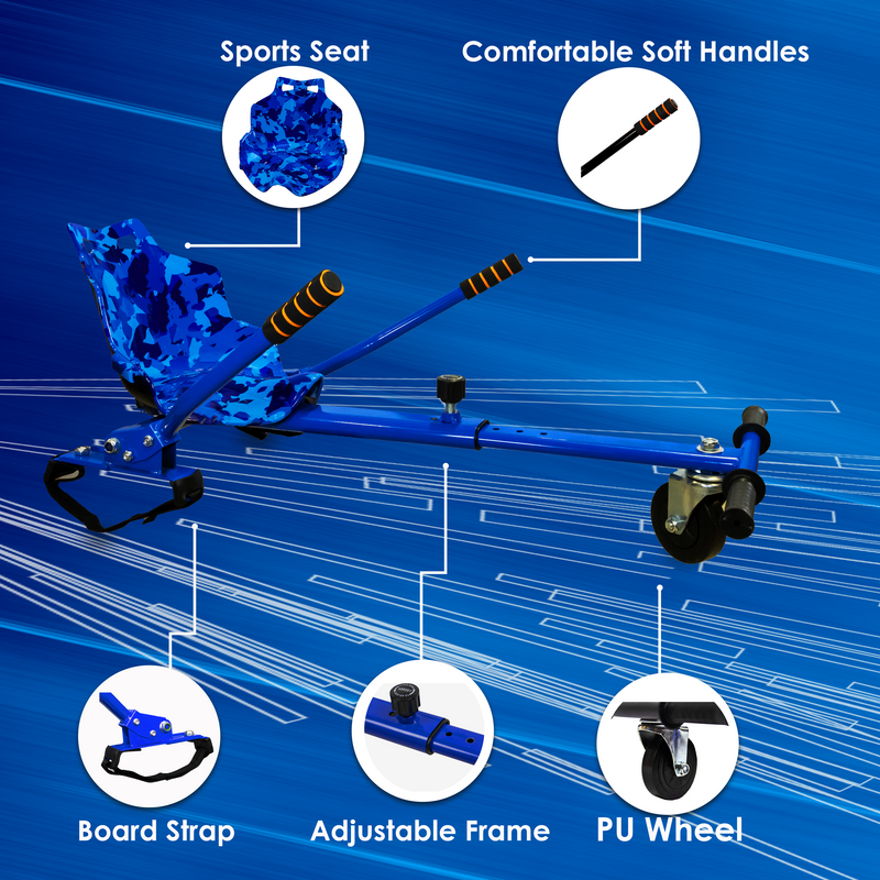 Camo Blue Hoverkart | Hoverboard Seat R1 | Buy UK Online Shop