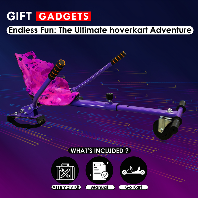 Camo Purple Hoverkart | For Hoverboards | UK-R1