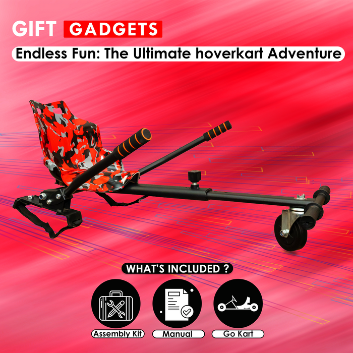 Red Camo Hoverkart | Classic gokart| Upgrade your hoverboard