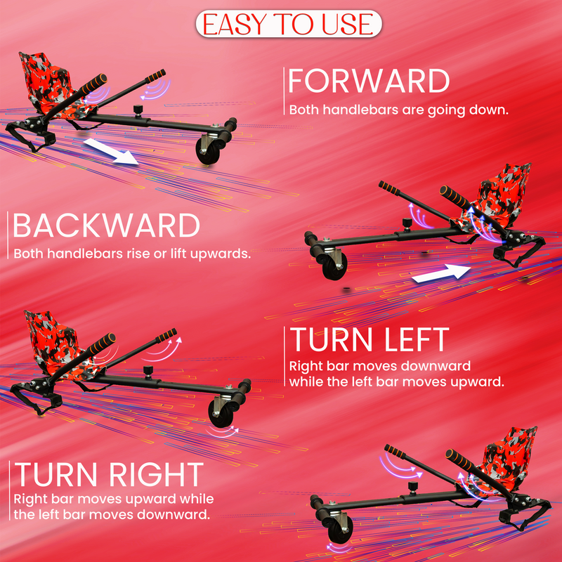 Red Camo Hoverkart | Classic GoKart For Hoverboards