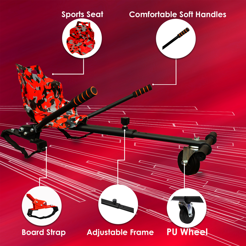 Red Camo Hoverkart | Classic GoKart For Hoverboards
