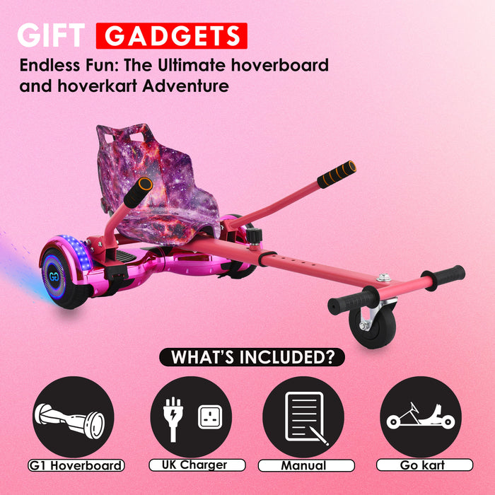 Cruise or Race in Style! UKs Pink Hoverboard & Go-Kart. Fast Shipping