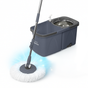 Home Harbour Turbo Power Spin Mop & Bucket – Dual Water System, 360° Stainless Steel Wringer – UK