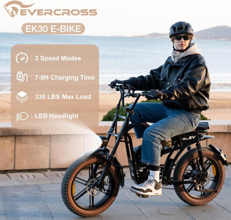 Long-Range Evercross EK30 Electric Bike with High-Capacity Battery
