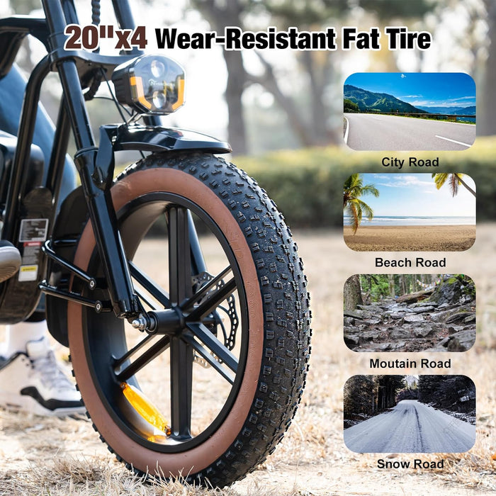 Commuter-Friendly Evercross EK30 Electric Bike with Built-in Cargo Rack