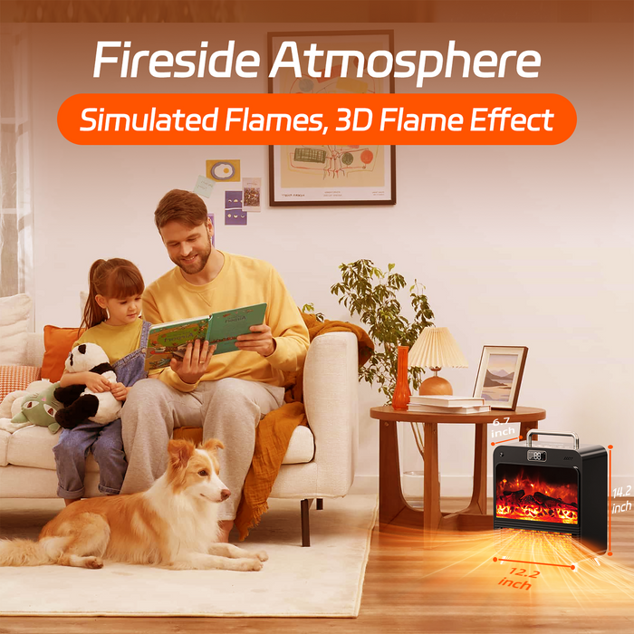 Home Harbour Electric Fireplace Heater – Freestanding 1500W