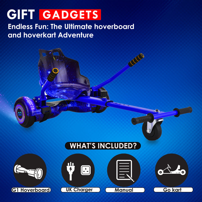 UK Exclusive! Galaxy Blue Hoverboard & Go-Kart | Bundles