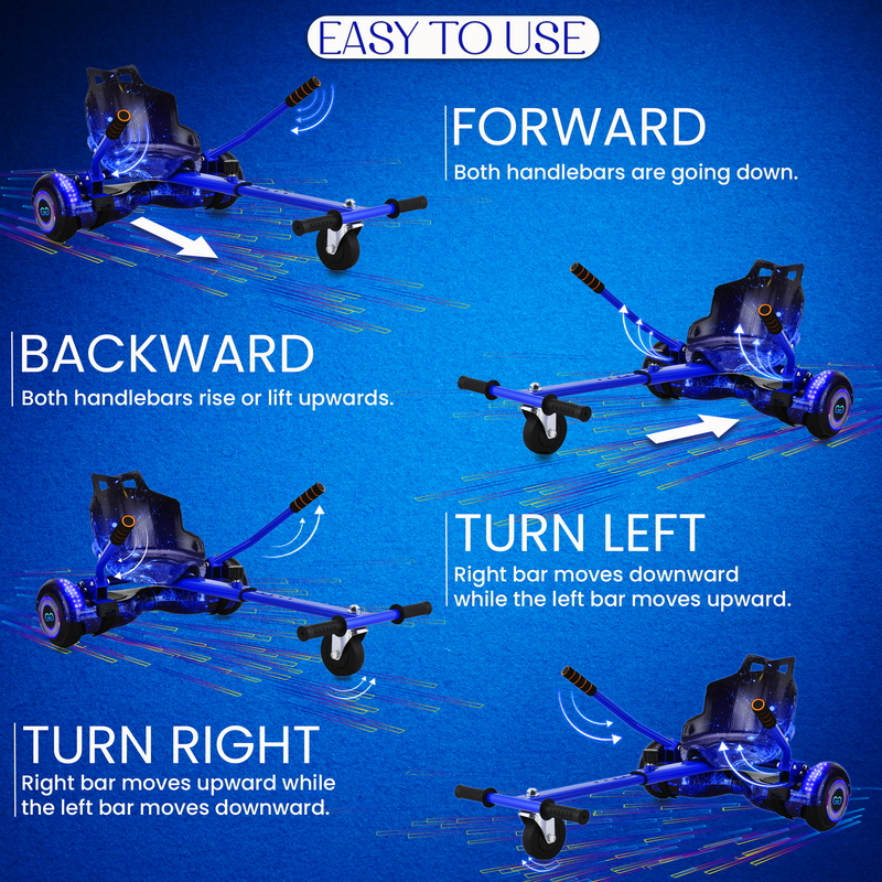 Buy Galaxy Blue Hoverkart Online | UK GoKart R1