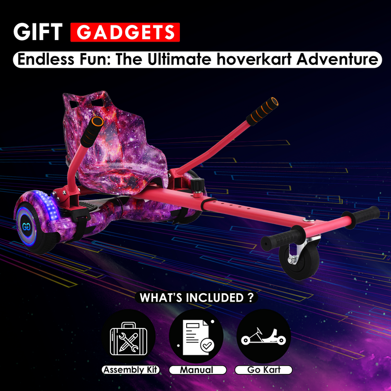 Ultimate Galaxy Pink Hoverkart | R1 For Hoverboard